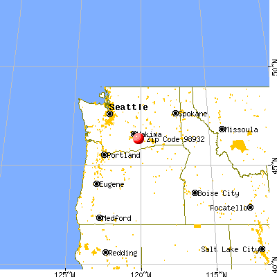Granger, WA (98932) map from a distance