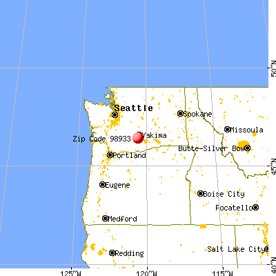 Harrah, WA (98933) map from a distance