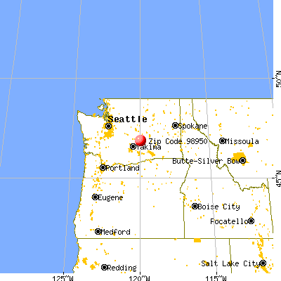 Vantage, WA (98950) map from a distance