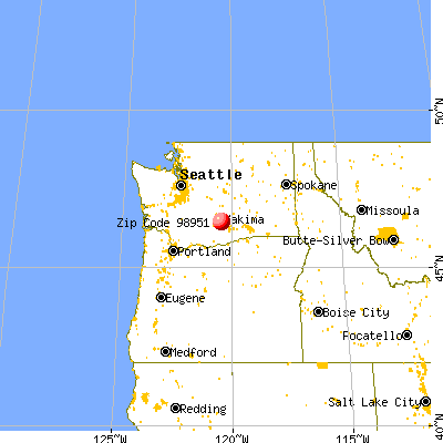 Wapato, WA (98951) map from a distance