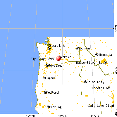 White Swan, WA (98952) map from a distance