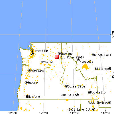 Lamont, WA (99017) map from a distance