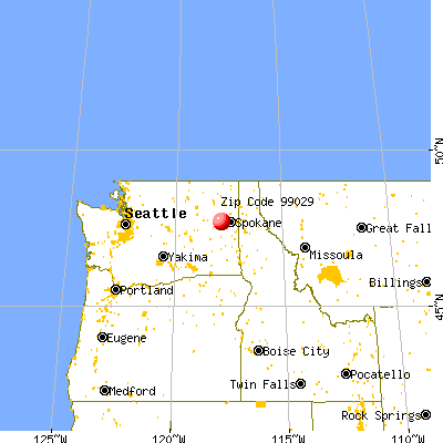 Reardan, WA (99029) map from a distance