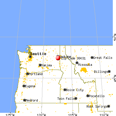 Spangle, WA (99031) map from a distance