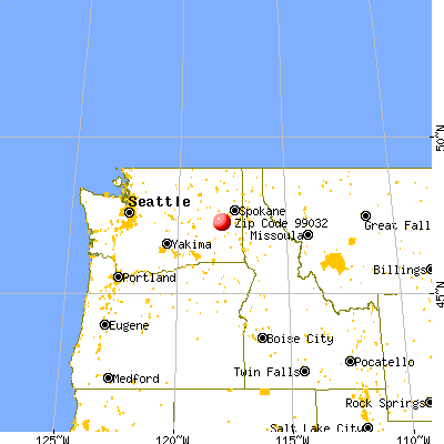 Sprague, WA (99032) map from a distance