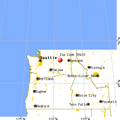 Almira, WA (99103) map from a distance