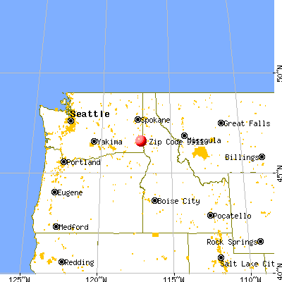 Colton, WA (99113) map from a distance