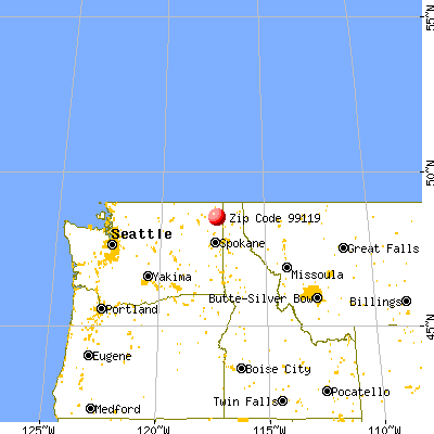 Cusick, WA (99119) map from a distance