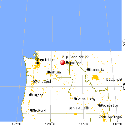 Davenport, WA (99122) map from a distance