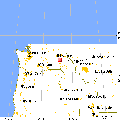 Farmington, WA (99128) map from a distance