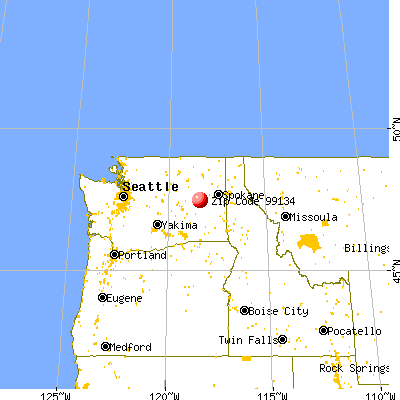 Harrington, WA (99134) map from a distance