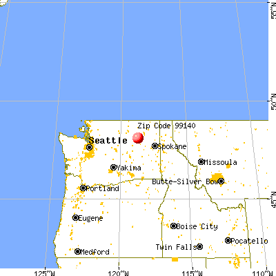 Keller, WA (99140) map from a distance