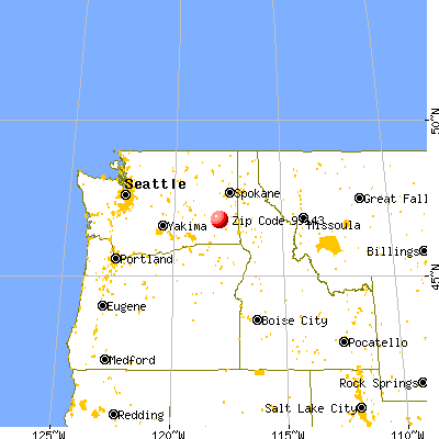 La Crosse, WA (99143) map from a distance