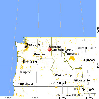 Malden, WA (99149) map from a distance
