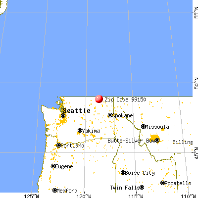 Malo, WA (99150) map from a distance
