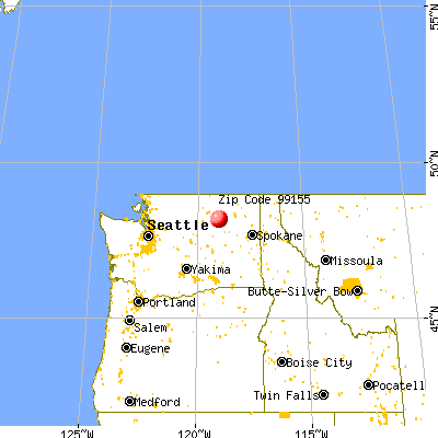 Nespelem Community, WA (99155) map from a distance