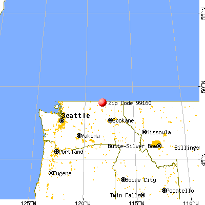Orient, WA (99160) map from a distance