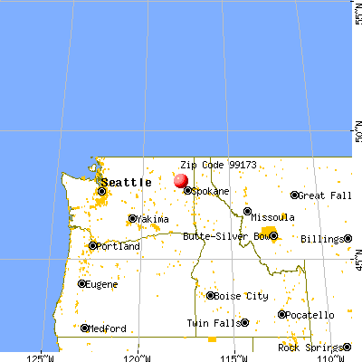 Springdale, WA (99173) map from a distance