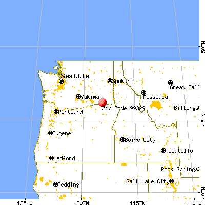 Dixie, WA (99329) map from a distance