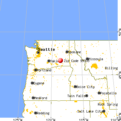 Kahlotus, WA (99335) map from a distance