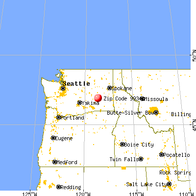 Lind, WA (99341) map from a distance