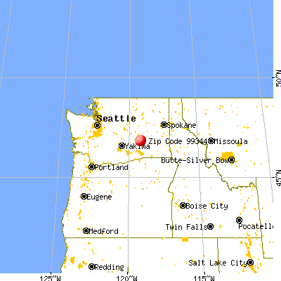 Othello, WA (99344) map from a distance