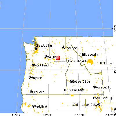 Prescott, WA (99348) map from a distance