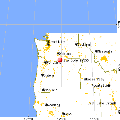 Roosevelt, WA (99356) map from a distance