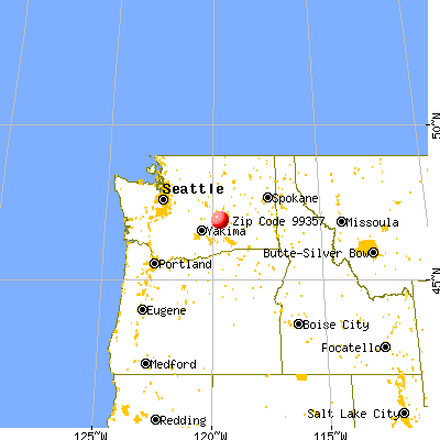 Royal City, WA (99357) map from a distance