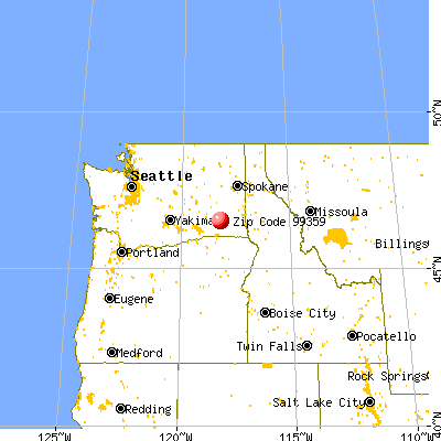 Starbuck, WA (99359) map from a distance