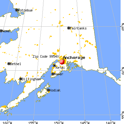Anchorage, AK (99540) map from a distance