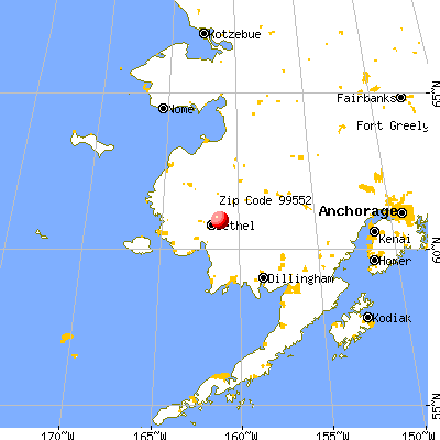 Akiak, AK (99552) map from a distance