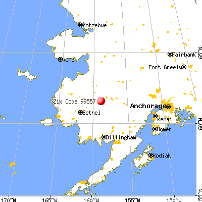 Lime Village, AK (99557) map from a distance