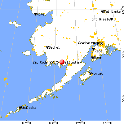 Dillingham, AK (99576) map from a distance