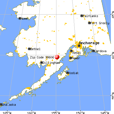 Iliamna, AK (99606) map from a distance
