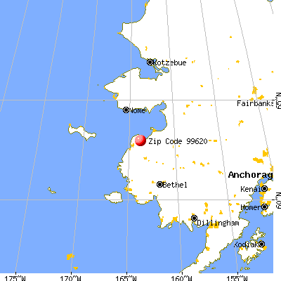 Kotlik, AK (99620) map from a distance