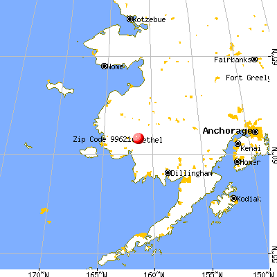 Kwethluk, AK (99621) map from a distance