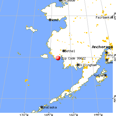 Kwigillingok, AK (99622) map from a distance