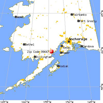 Pedro Bay, AK (99647) map from a distance