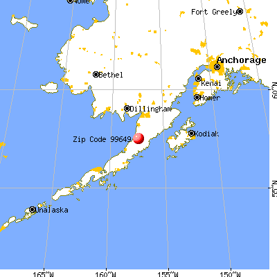 Ugashik, AK (99649) map from a distance