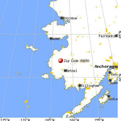 Pilot Station, AK (99650) map from a distance