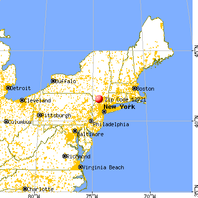 Bloomingburg, NY (12721) map from a distance