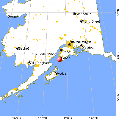 Seldovia Village, AK (99663) map from a distance