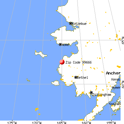 Nunam Iqua, AK (99666) map from a distance
