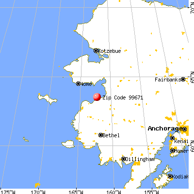 Stebbins, AK (99671) map from a distance