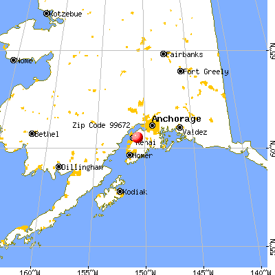 Sterling, AK (99672) map from a distance