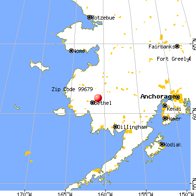 Tuluksak, AK (99679) map from a distance