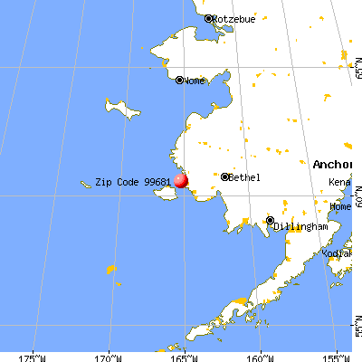 Tununak, AK (99681) map from a distance