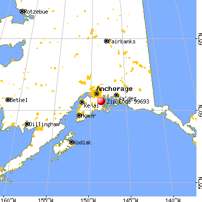 Whittier, AK (99693) map from a distance