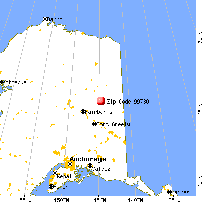 Central, AK (99730) map from a distance